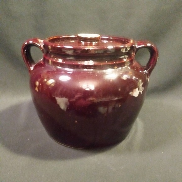 Dark Brown Ceramic Bean Pot USA - Picture 2 of 12